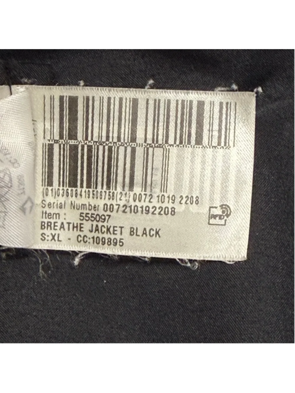 Men's Decathlon Domyos Black Windbreaker Jacket Mesh Lining XL